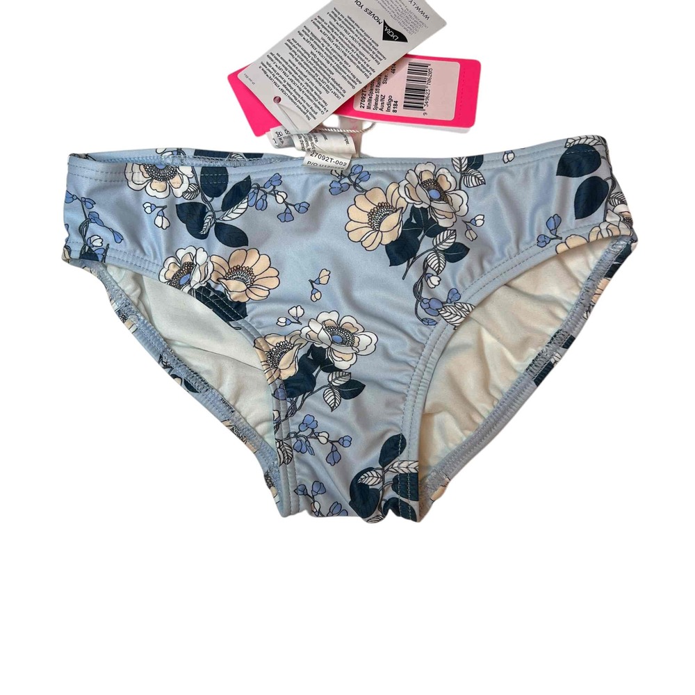 Seafolly Kids Blue‎ Floral Bikini Briefs Girls Size 7 New